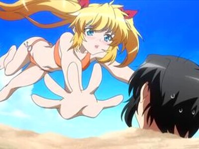 ＜学校＞金髪ツインテール青髪ちっぱいロリ美少女たちがぴちぴち体とを露出しまくり淫乱モード♡＜パイずり＞